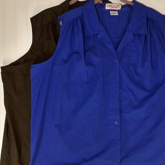 2 Bridge Gate, Black, Blue Button Up Shirt/Vests - Picture 1 of 8